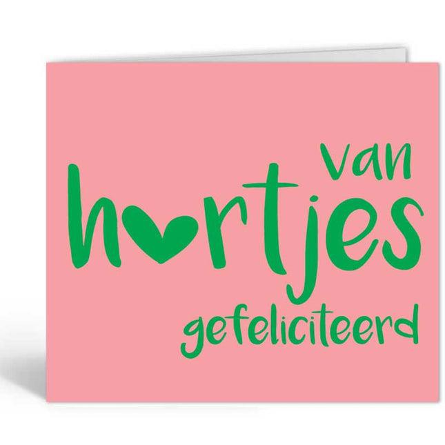 The Card Company Wenskaart Van Hartjes Gefeliciteerd