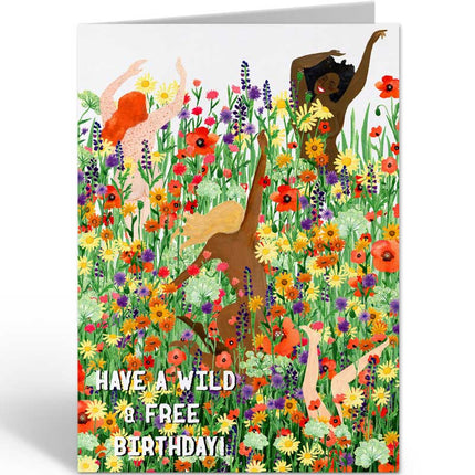 The Card Company Wenskaart Wild Bday Flowerfield