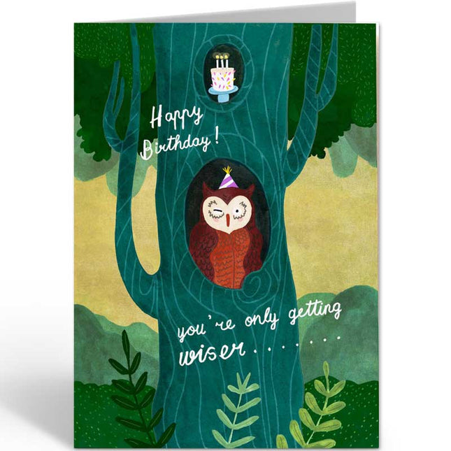 The Card Company Wenskaart Wise Owl