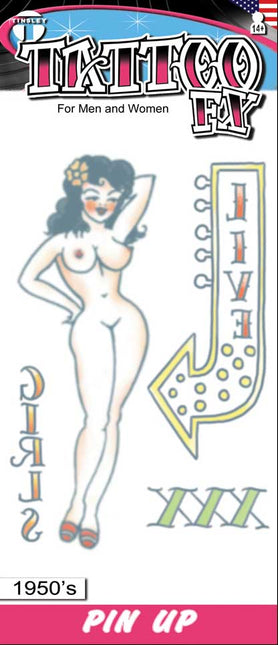 Tinsley Transfers 1950s Pin Up Girl Tattoos