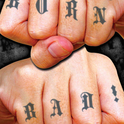 Tinsley Transfers Alfabet Oud Engels Knokkels Tattoos