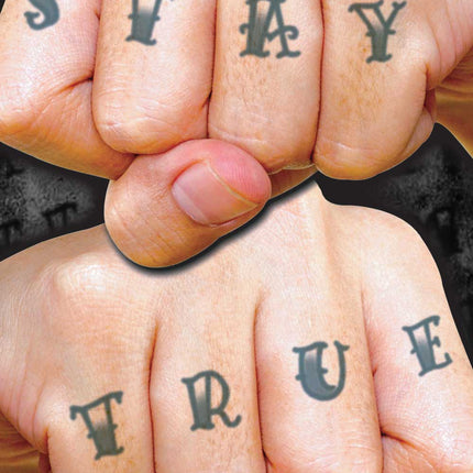 Tinsley Transfers Alfabet Traditioneel Knokkels Tattoos