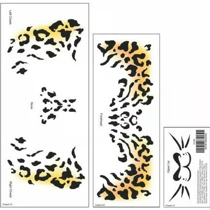 Tinsley Transfers Cheetah Face Tattoos