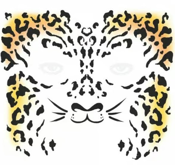 Tinsley Transfers Cheetah Face Tattoos