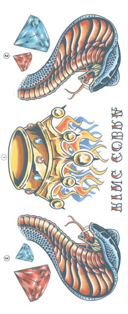 Tinsley Transfers Cobra Nek Tattoos