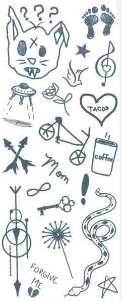 Tinsley Transfers Hipster Tattoos