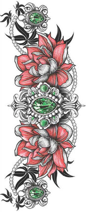 Tinsley Transfers Lotus Collar Bone Tattoos