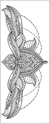 Tinsley Transfers Mandala Collar Bone Tattoos