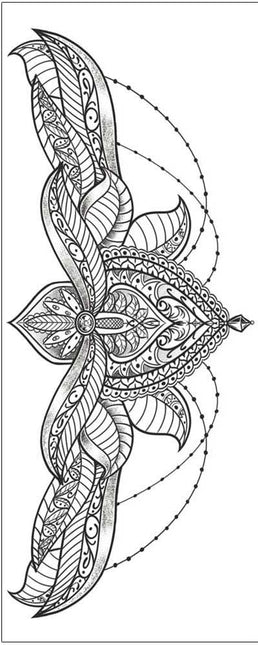 Tinsley Transfers Mandala Collar Bone Tattoos