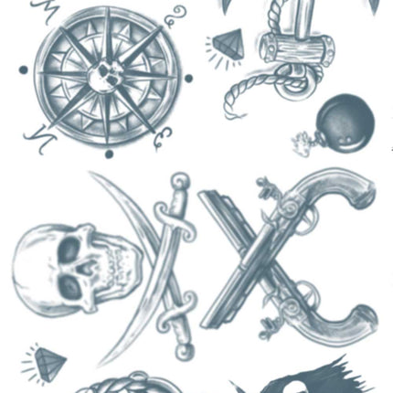 Tinsley Transfers Piraat Tattoos