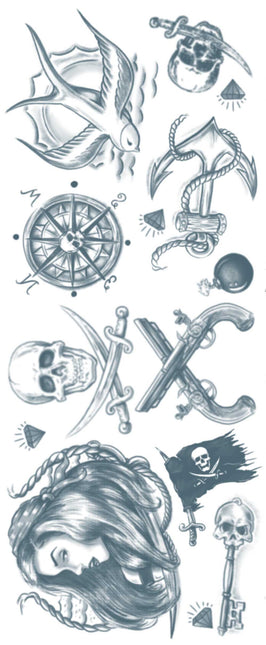 Tinsley Transfers Piraat Tattoos