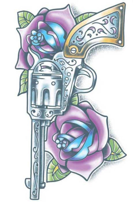 Tinsley Transfers Pistool Day Of The Dead Tattoo