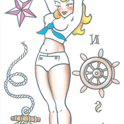 Tinsley Transfers Sailor Girl Pin Up Tattoos