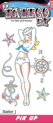Tinsley Transfers Sailor Girl Pin Up Tattoos