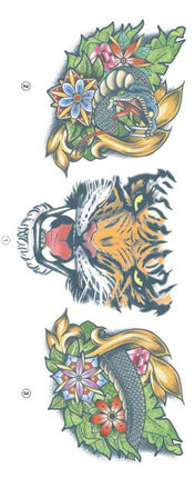 Tinsley Transfers Tijger Nek Tattoos