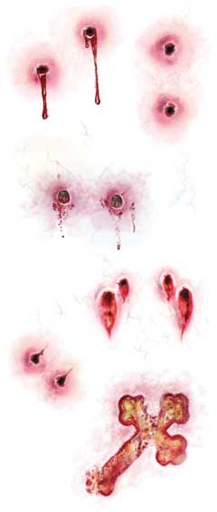 Tinsley Transfers Vampire Kiss Trauma FX Tattoos