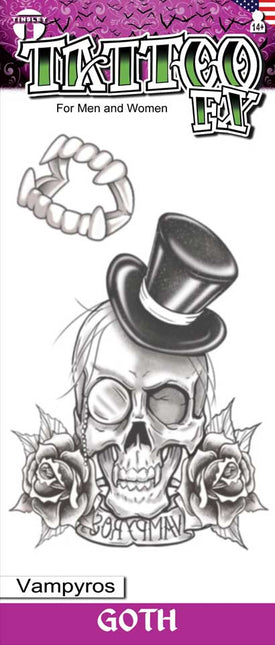 Tinsley Transfers Vampyros Goth Tattoos