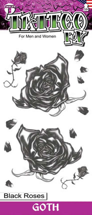Tinsley Transfers Zwarte Rozen Goth Tattoos