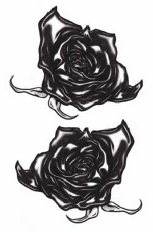 Tinsley Transfers Zwarte Rozen Goth Tattoos