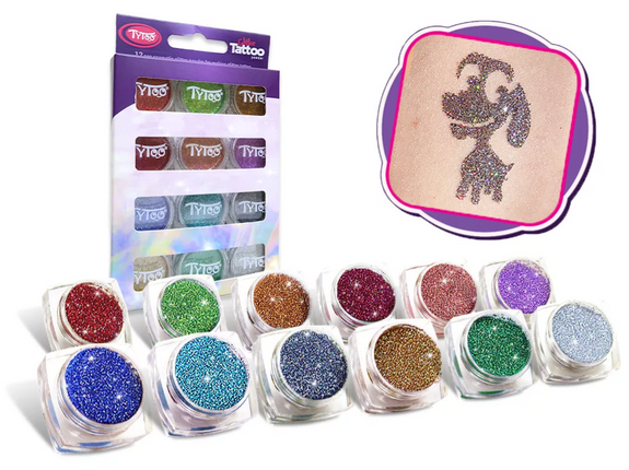 Tytoo Glitter tattoo Glitter Set Holografische kleuren