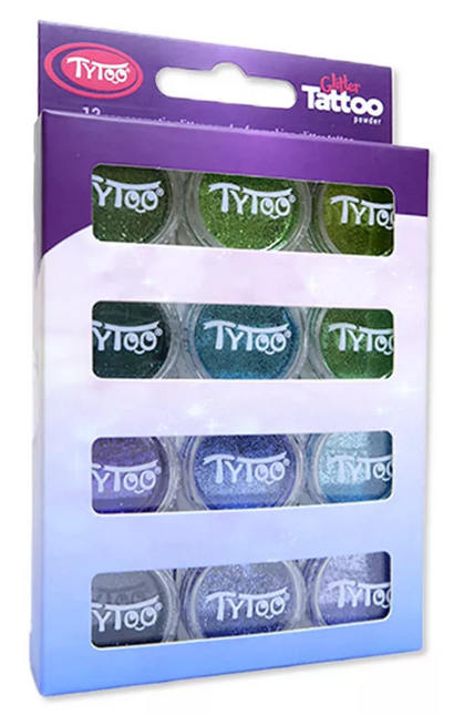 Tytoo Glitter tattoo Glitter Set Koele kleuren
