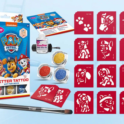 Tytoo Glittertattoo set Paw Patrol Jongens