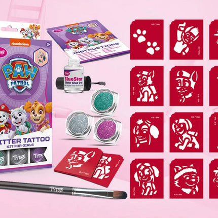 Tytoo Glittertattoo set Paw Patrol Meisjes