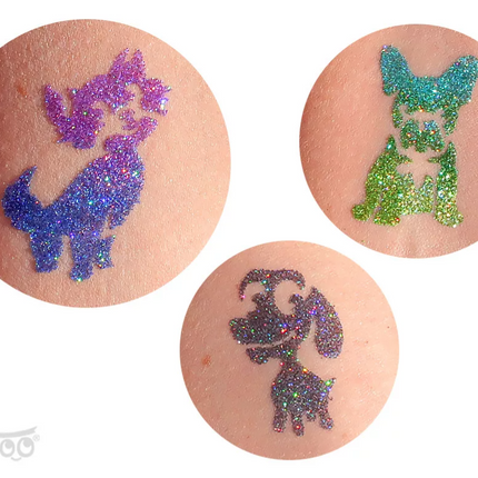 Tytoo Glittertattoo sjablonenset Katten en honden