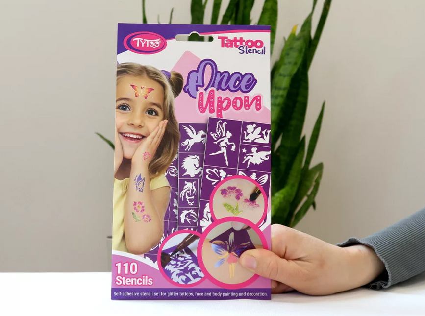 Tytoo Glittertattoo sjablonenset Meisjes 110 stuks