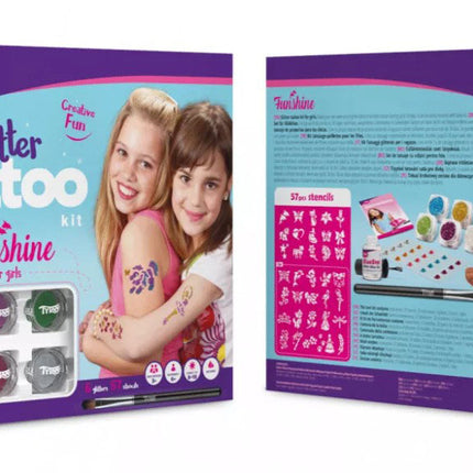 Tytoo Meisjes Glittertattoo set Funshine