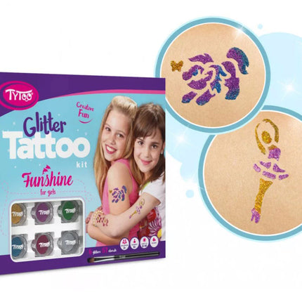 Tytoo Meisjes Glittertattoo set Funshine
