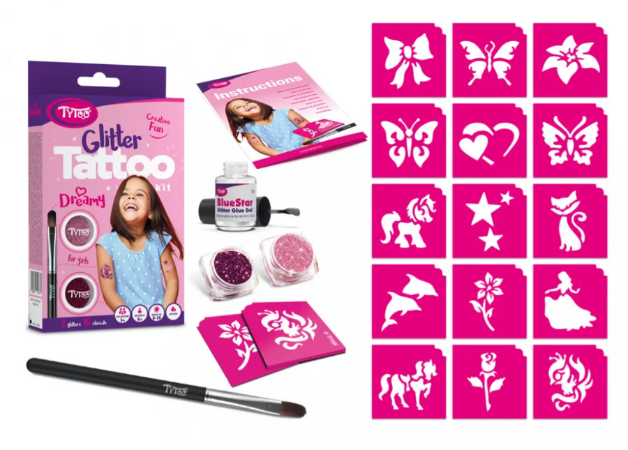 Tytoo Meisjes Glittertattoo set