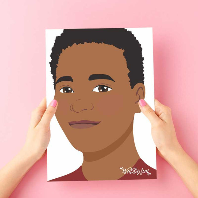 Wabbyfun Schmink Oefenbord A4 Boris Zijaanzicht rechtshandig