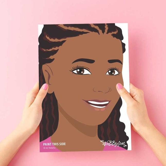 Wabbyfun Schmink Oefenbord A4 Hannah Zijaanzicht linkshandig