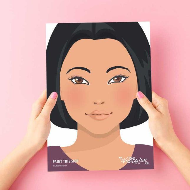 Wabbyfun Schmink Oefenbord A4 Lily