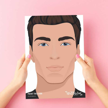 Wabbyfun Schmink Oefenbord A4 Nico