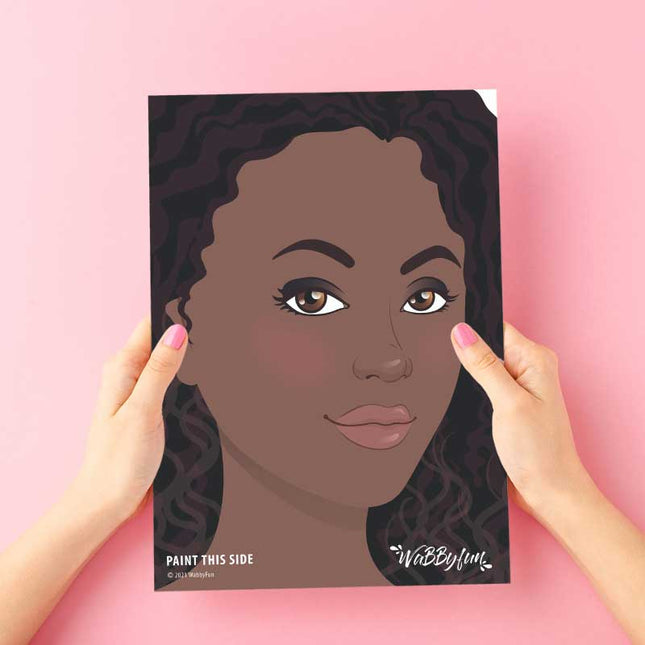 Wabbyfun Schmink Oefenbord A4 Tara Zijaanzicht linkshandig