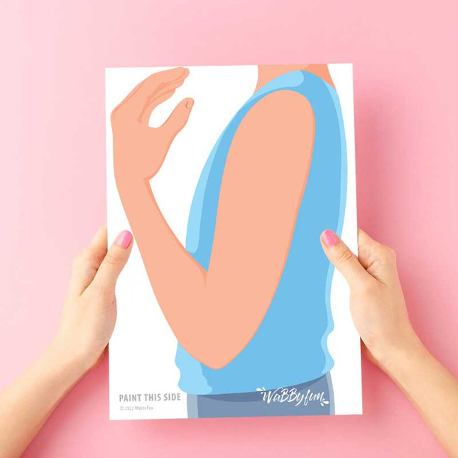 Wabbyfun Schmink Oefenbord A4 Vince Arm/Hand