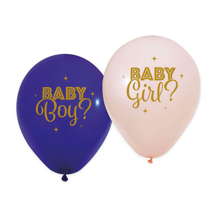 WeFiesta Ballonnen Gender Reveal 8 stuks