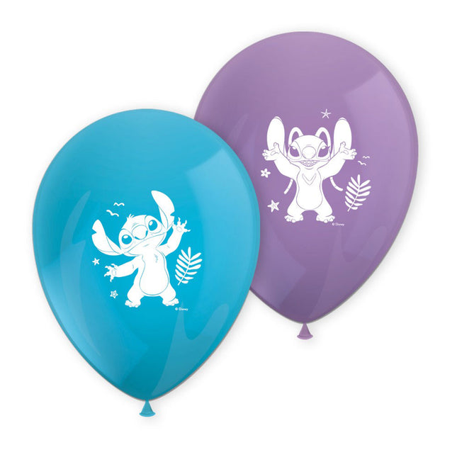 WeFiesta Ballonnen Stitch en Angel 8 stuks