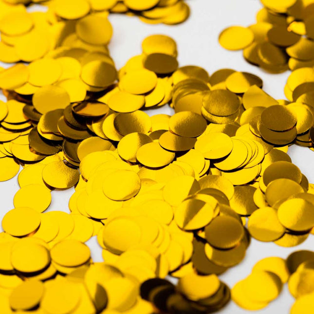 WeFiesta Confetti Metallic Rond Goud 10mm 250 gram