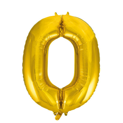 WeFiesta Folieballon 0 Goud 86 cm