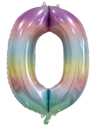 WeFiesta Folieballon 0 Pastel Regenboog 86 cm