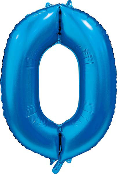 WeFiesta Folieballon 0 Satijn Blauw 86 cm