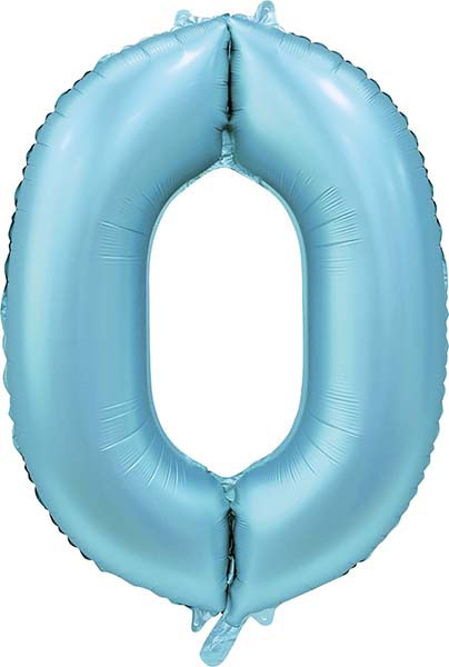 WeFiesta Folieballon 0 Satijn Lichtblauw 86 cm