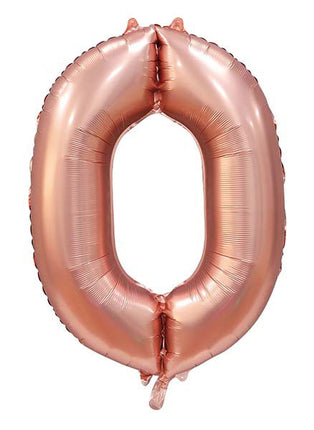 WeFiesta Folieballon 0 Satijn Rose Goud 86 cm