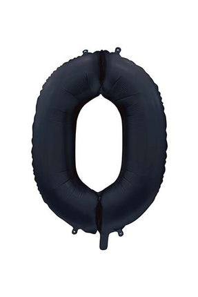 WeFiesta Folieballon 0 Satijn Zwart 86 cm