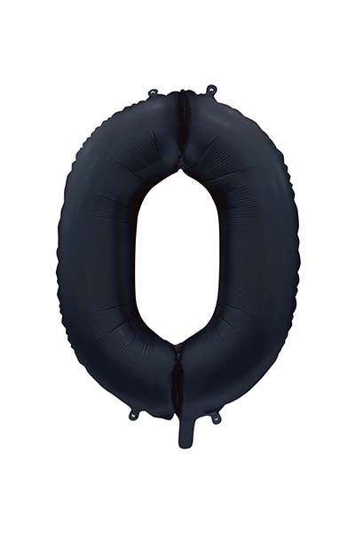WeFiesta Folieballon 0 Satijn Zwart 86 cm