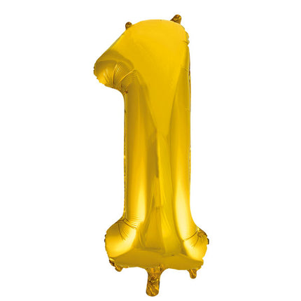 WeFiesta Folieballon 1 Goud 86 cm
