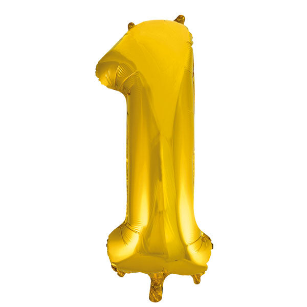 WeFiesta Folieballon 1 Goud 86 cm